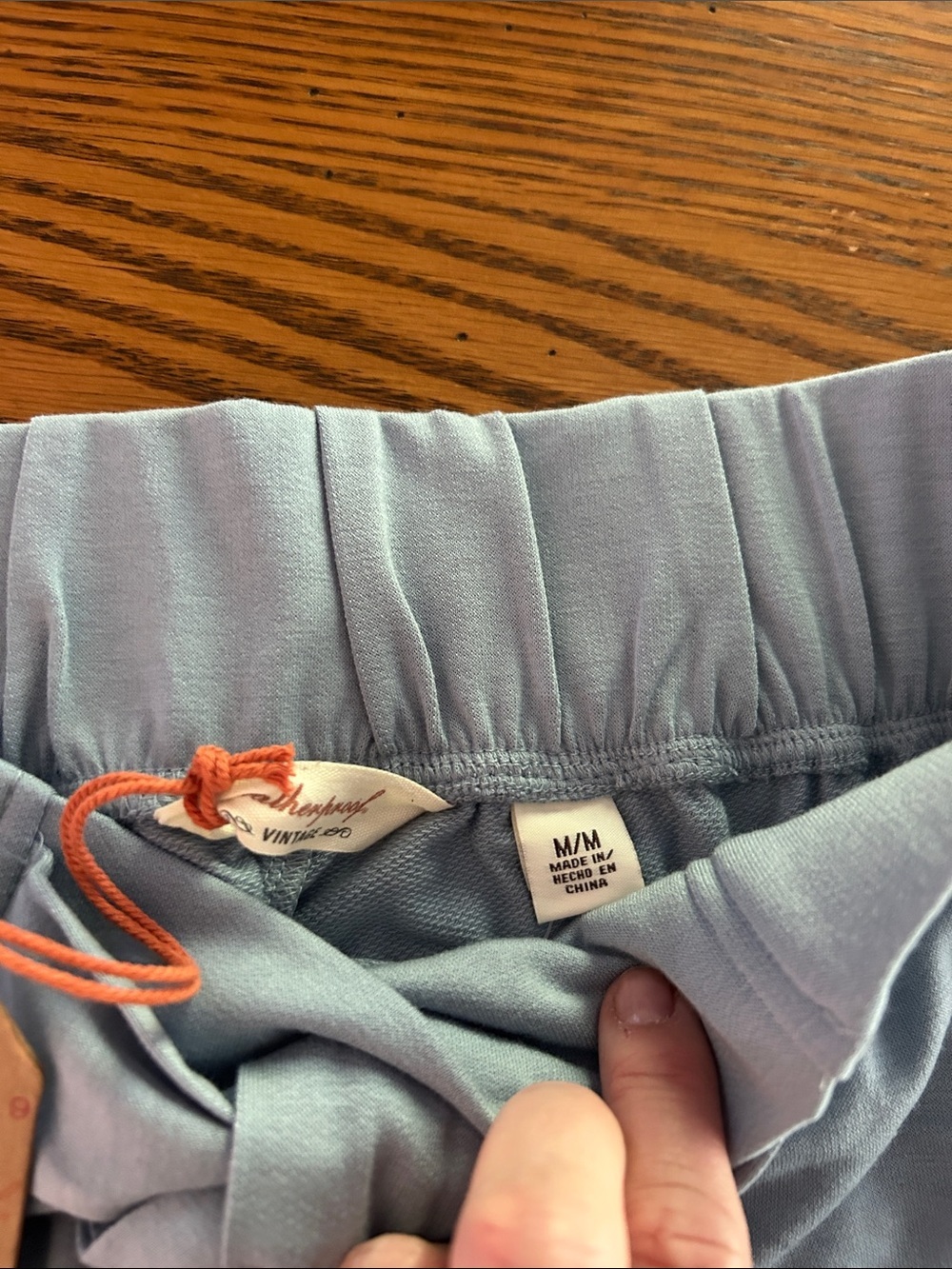Light Blue Cozy Tie-Waist Jogger Pants/9 - Picture 3 of 4